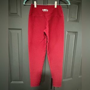 Red/ Burgundy leggings croco skin booty by brabants